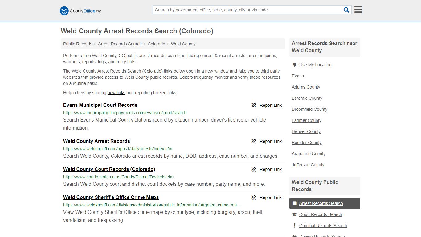 Arrest Records Search - Weld County, CO (Arrests & Mugshots)