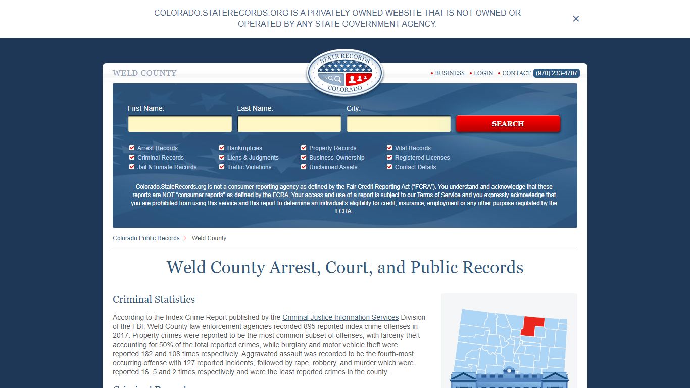 Weld County Arrest, Court, and Public Records